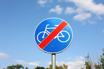 Sign no bike riding