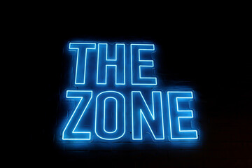 The Zone Blue Neon Sign