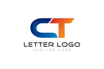 CT letter logo. ct icon
