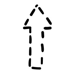 Doodle Dotted Arrow