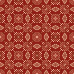 Ethnic vintage retro oriental geometric style seamless pattern. Abstract traditional folk. Ikat tropical texture textile background. Abstract hand drawing.