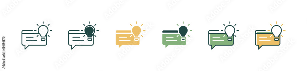 Poster creative idea business solution icon with light bulb smart genius innovation symbol illustration for web and app template design