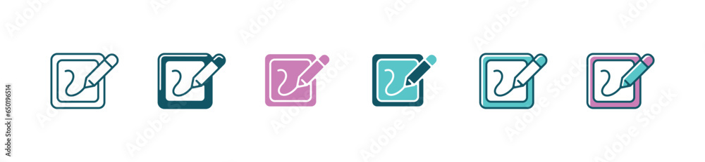 Canvas Prints new design project icon pencil drawing edit idea vector creative business innovation launch outline 