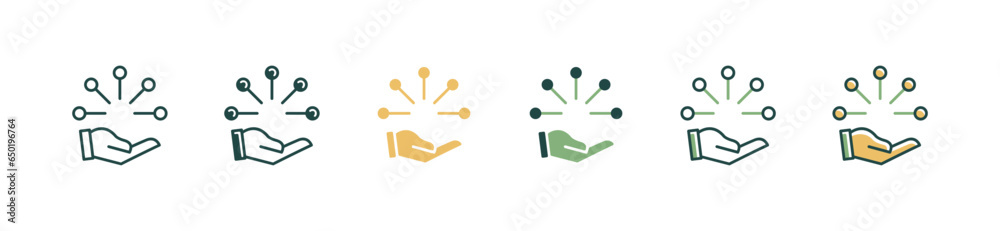 Aufkleber hand pick strategy solution decision icon vector business goal management tactic problem solving action symbol illustration