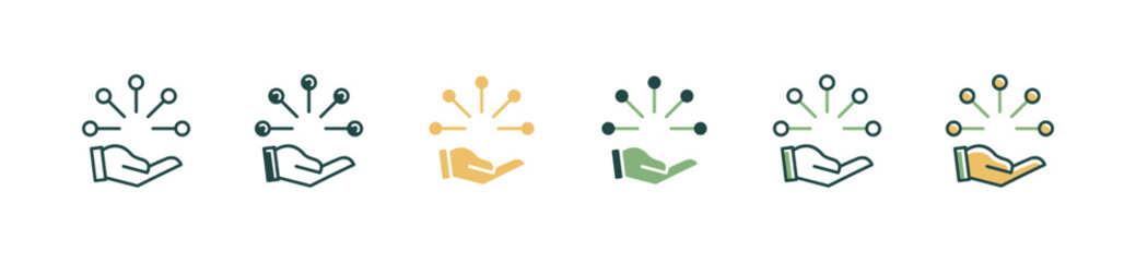 hand pick strategy solution decision icon vector business goal management tactic problem solving action symbol illustration