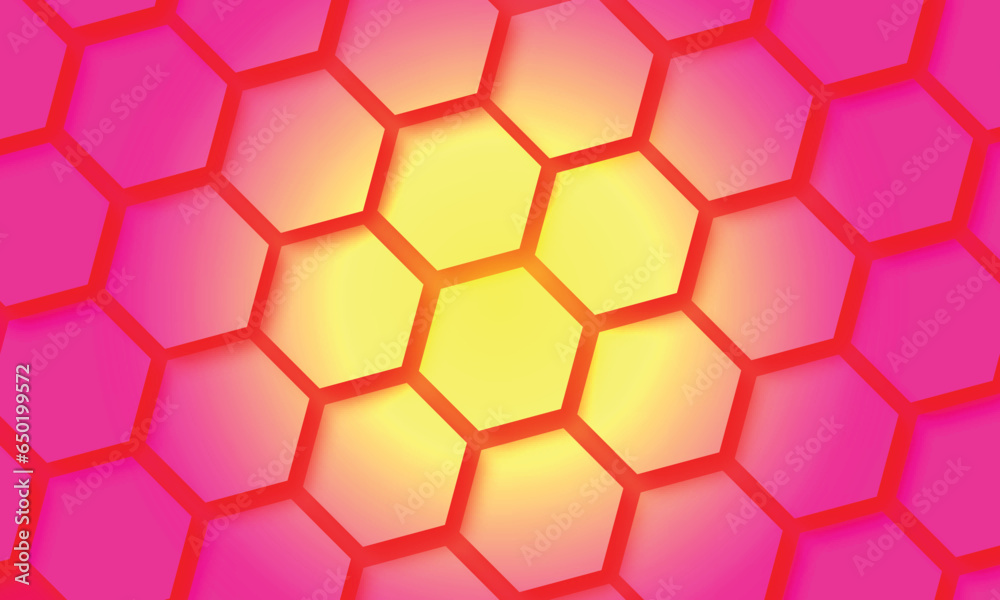 Poster seamless pattern with hexagons . abstract polygonal background .