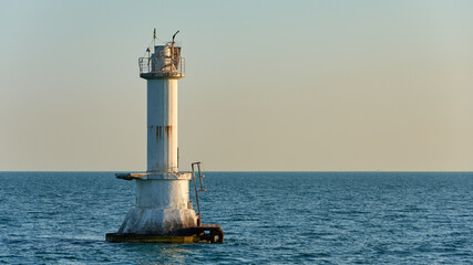 lighthouse in the sea