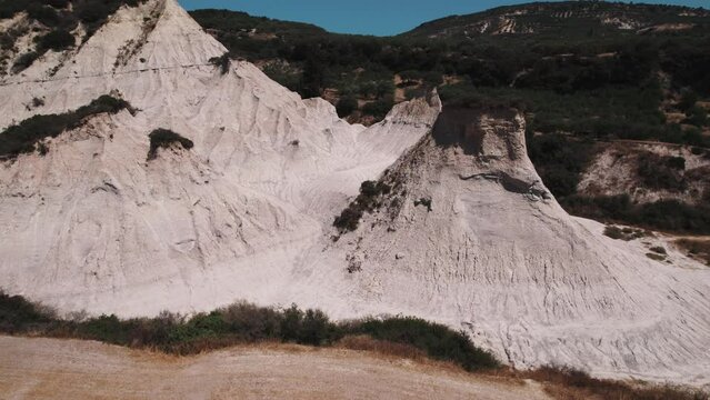 Komolithi, nature preserve at the village Potamida, Kissamos, Greece, aerial view. High quality 4k footage