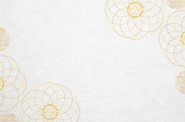 Luxury Japanese modern style background with Japanese washi paper texture. Abstract floral patterned washi paper.