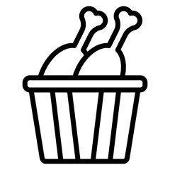 Chicken Bucket Icon