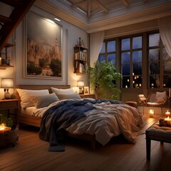 Cozy bedroom interior design