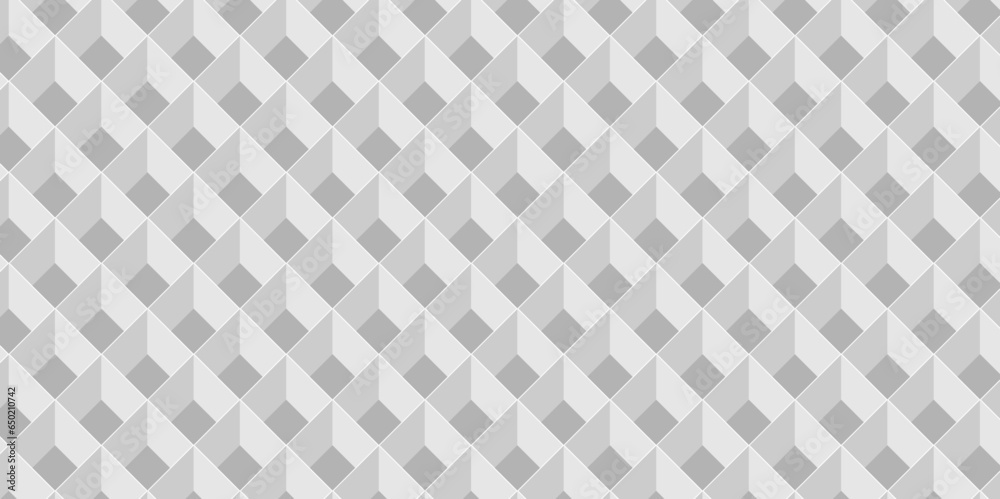 Poster seamless geometric pattern abstract background. abstract cubes geometric white and gray color hexago