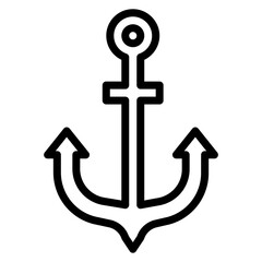 Fototapeta premium Ship Anchor Icon