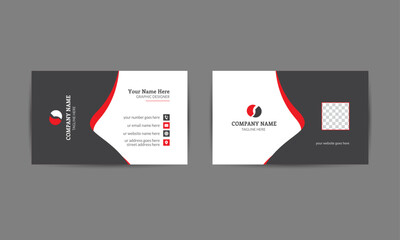 Double Sided Creative Corporate Business Card. 