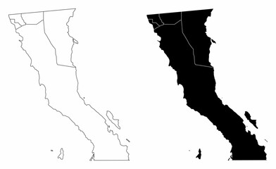 Baja California administrative maps