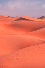 A desert and dune landscape in Oman