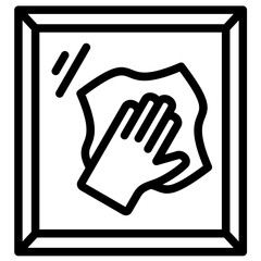 Fototapeta premium Cleaning Glass Icon