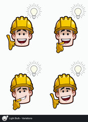 Construction Worker - Expressions - Negative - from Pouting to Swearing - Sequence