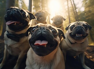 A group of pugs