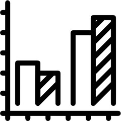 Business chart icon symbol image vector. Illustration of the diagram graphic statistics design image