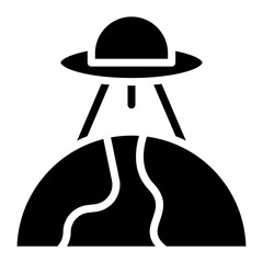 UFO Earth Icon