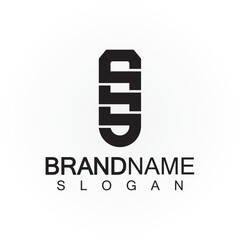 Initial Letters SS Logo Design Vector Template.