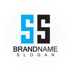 Initial Letters SS Logo Design Vector Template.