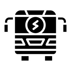Electric Bus Icon