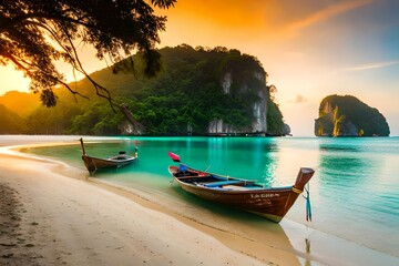 Sunset Serenity on the Thai Shore





