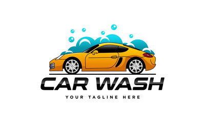 vector car wash logo design