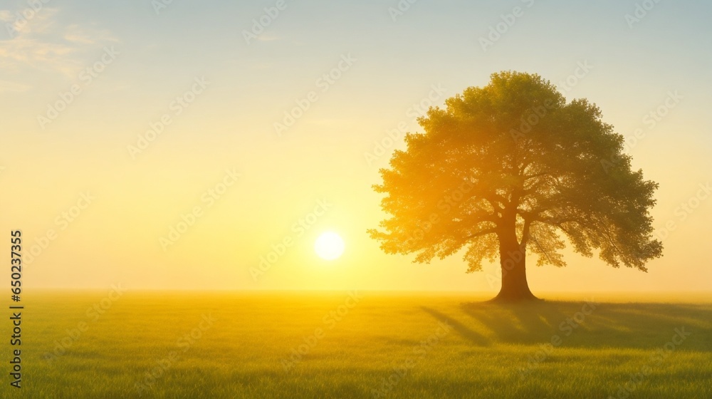 Sticker tree in the field