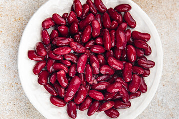 Red beans legumes ready to eat appetizer meal food snack on the table copy space food background