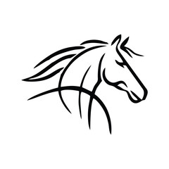 Creative Horse Elegant Logo Symbol Design Illustration Vector for Company