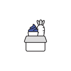 Obraz premium grocery bag icon design with white background stock illustration