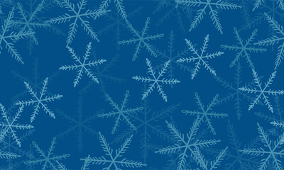 Snowflakes winter pattern. Vector. Christmas background for wallpaper, packagings, textiles, paper, etc.
