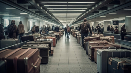 Vintage Suitcases: A Nostalgic Journey for Business Travelers at the Airport and Train Station