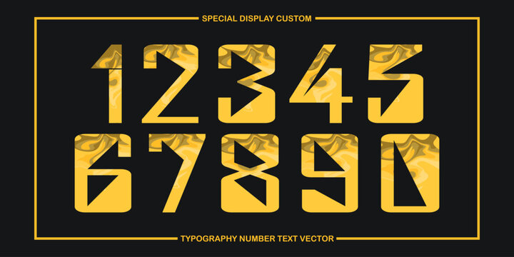 assorted digital custom vector numbers. minimum. Color gradation. Dark. Banner Network. 3d effect. Design. futuristic. Paper cut or effect. Luxury. Premium. (126)