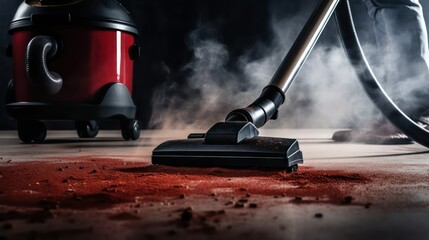 vacuum cleaner on a floor - obrazy, fototapety, plakaty