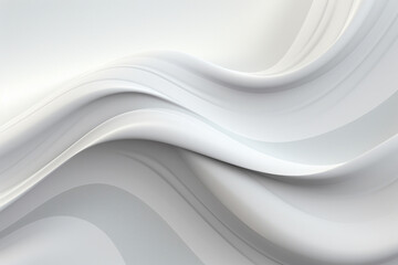 AI generated photo of seamless subtle white glossy soft abstract wavy embossed texture isolated on white color background - obrazy, fototapety, plakaty