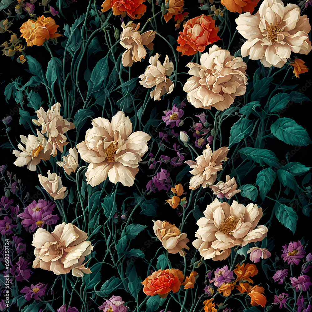 Wall mural flower background