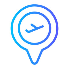 Obraz premium location gradient icon