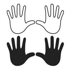 finger hand flat icon vector