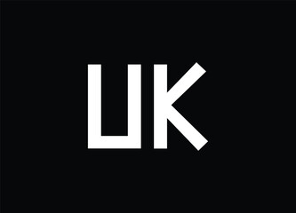 uk letter logo and monogram logo