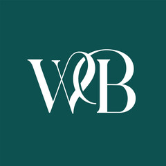 Initial Letter wb Logo Design Monogram Creative Modern Sign Symbol Icon