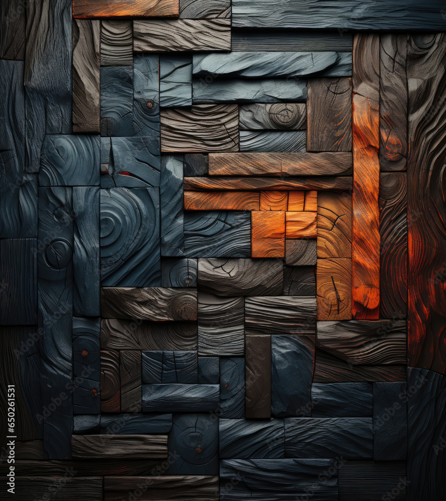 Poster wooden pattern with layered texture