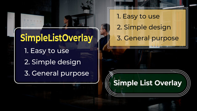 Simple List Overlay