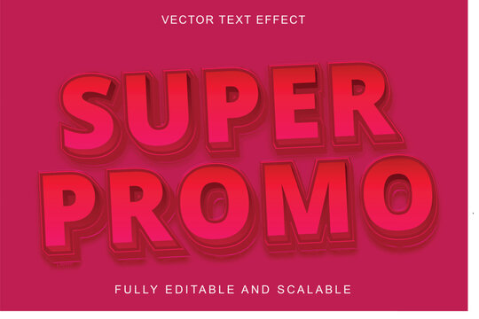 Super Promo 3d Text Effect