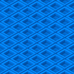 Blue Pattern with Squares Arranged in Diagonal Lines
