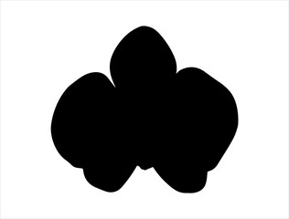 Orchid flower silhouette vector art white background
