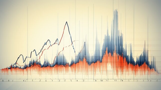 Market Graph, Illustration Of Spreadsheet Data And Business Graph